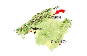 Alcudia old town map