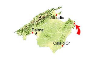 Cala Ratjada map